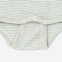 Baby Body von Lilano aus Wolle/Seide in sage green geringelt 3