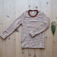 Kinder Shirt von Lilano aus Wolle/Seide in Ringel rust