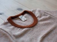 Kinder Shirt von Lilano aus Wolle/Seide in Ringel rust