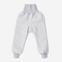 Baby Hose von Cosilana aus Wolle/Baumwolle-Fleece in grau...