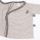 Shirt mit Knopfleiste von Lilano aus Wolle/Seide in hellgrau geringelt