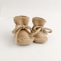 Babyschühchen BOOTIES von Hvid aus Merinowolle in sand