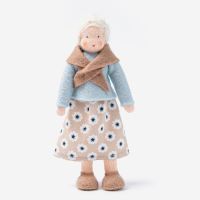 Blumenkinder Puppenstuben Oma hellblau/beige gemustert