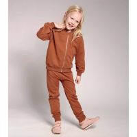 Kinder Zip-it-up Sweater von Orbasics aus Bio-Baumwolle in caramel cookie