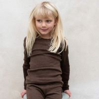 Kinder Shirt Slim von Serendipity aus Bio-Baumwolle in chestnut 2