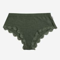 Damen Unterhose von Joha aus Wolle/Seide in olivgrün
