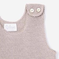 Baby Strampler von Selana aus Merinowolle in beige 2