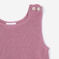 Baby Strampler von Selana aus Merinowolle in rose grise 2