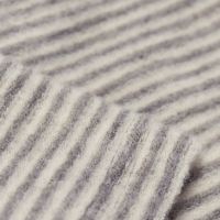 Baby-Shirt Ringel von Lilano aus Wollfrottee-Plüsch in grau Detail
