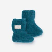 Baby-Stiefel von Pickapooh aus Wollfleece in petrol