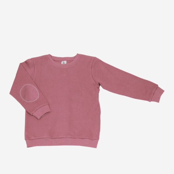 Piqué-Sweater von Leela Cotton aus Bio-Baumwolle in altrosa