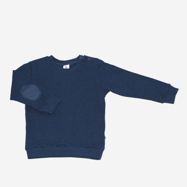 Piqué-Sweater von Leela Cotton aus Bio-Baumwolle in indigo