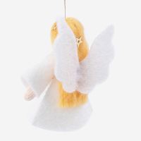 Filzpüppchen Blumenkind Engel hängend blond rückansicht