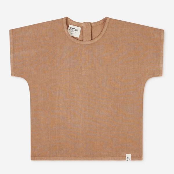 Arlo T-Shirt von Matona aus Leinen in tan