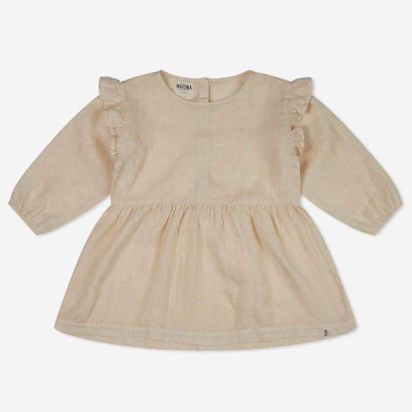 Kinder Bluse Luzia von Matona aus Leinen in beige