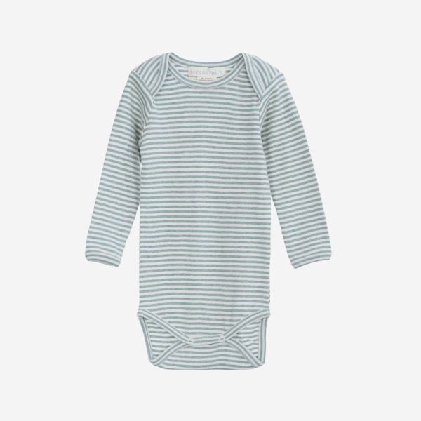 Baby Body Stripe von Serendipity aus Bio-Baumwolle in lake/offwhite