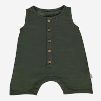 Baby Strampler POIVRE von Poudre Organic aus Bio-Baumwolle in forest green