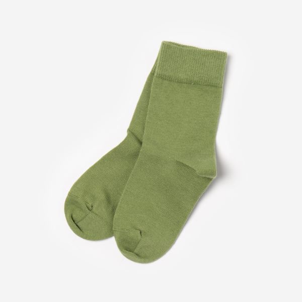 Kinder Socken von Grödo aus Bio-Baumwolle in moosgrün