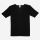 Damen Unterhemd mit V-Ausschnitt kurzarm von Hocosa aus Wolle/Seide in schwarz