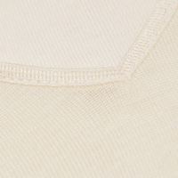 Damen Unterhemd mit V-Ausschnitt kurzarm von Hocosa aus Wolle/Seide in natur 2
