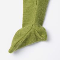 Baby Schlafanzug mit Fuß von Cosilana aus Wollfrottee in grün 3