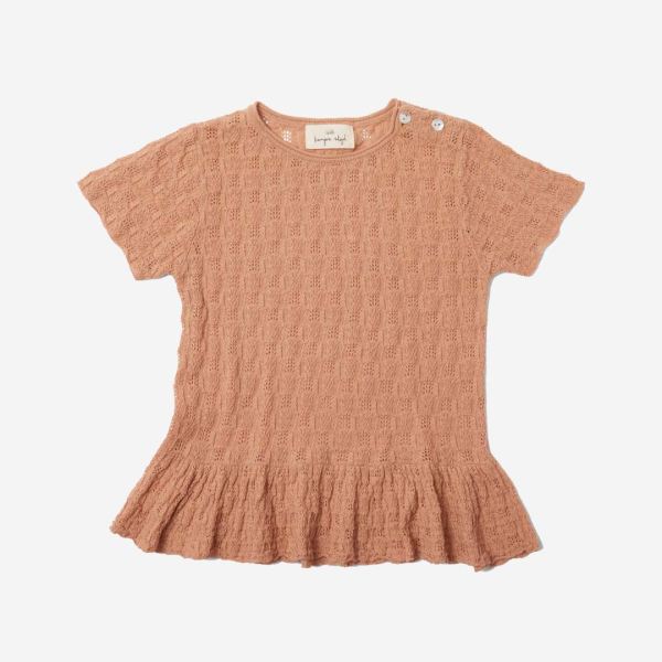 Kinder Shirt Cypres Frill von Konges Sløjd aus Bio-Baumwolle in blush