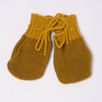 Baby Handschuhe von Disana aus Wolle in curry-gold