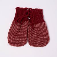 Baby Handschuhe von Disana aus Wolle in bordeaux-rose