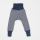 Baby Hose mit Bund von Cosilana aus Wolle/Seide in marine geringelt