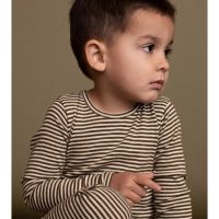 Kinder Shirt Slim Stripe von Serendipity aus Bio-Baumwolle in seaweed-offwhite 2