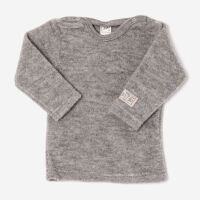 Baby Shirt von Lilano aus Wollfrottee-Plüsch in hellgrau