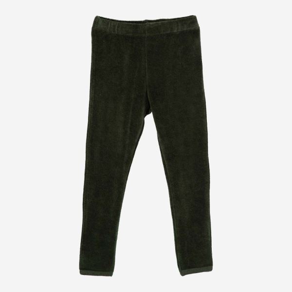 Kinder Velour Leggings von Serendipity aus Bio-Baumwolle in pine