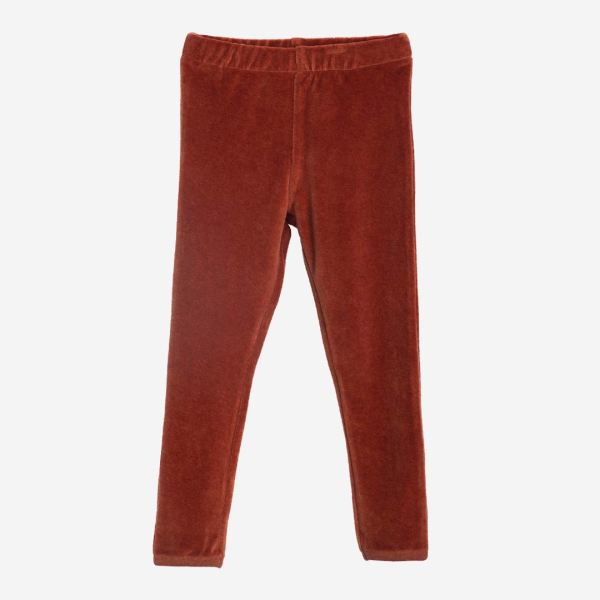 Kinder Velour Leggings von Serendipity aus Bio-Baumwolle in rust