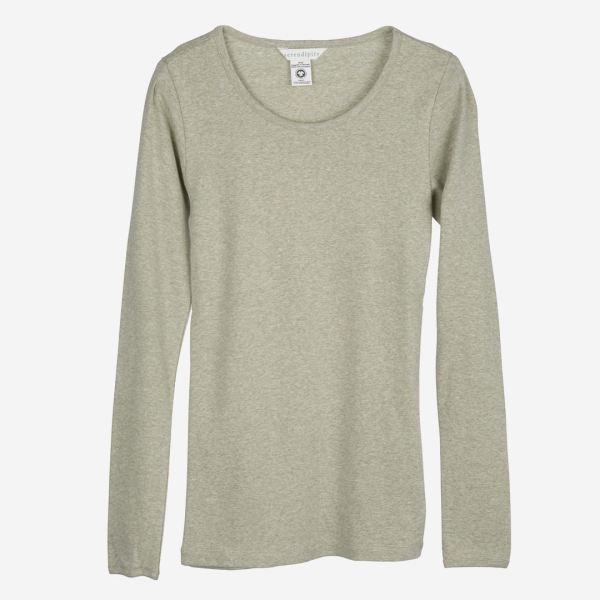 Damen Slim Tee von Serendipity aus Bio-Baumwolle in sage