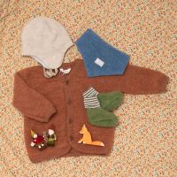 Baby Krabbelschuhe Sox von Pickapooh in Wollfleece in moos