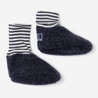 Baby Krabbelschuhe Sox von Pickapooh in Wollfleece in marine