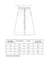 Damen Rock Midi Skirt von Matona aus Leinen in rosewood Maße