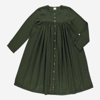 Damen Kleid PETUNIA von Poudre Organic aus Bio-Baumwolle in forest green