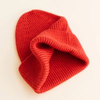 Beanie Mütze Fonzie von Hvid aus Merinowolle in red 3