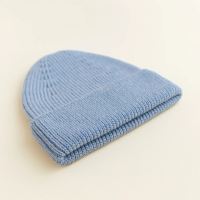 Beanie Mütze Fonzie von Hvid aus Merinowolle in light blue 2