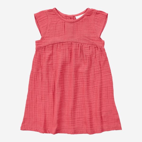 Kinder Musselin Kleid Neela von Sense Organics aus Bio-Baumwolle in rasperry