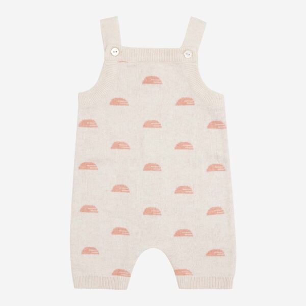 Baby Spieler Sunset von Puri Organics aus Bio-Baumwolle und Seide in natur/ dusty coral