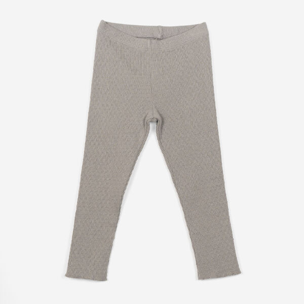 Kinder Rib Ajour Jersey Leggings von Play Up aus Bio Baumwolle in cabo verde