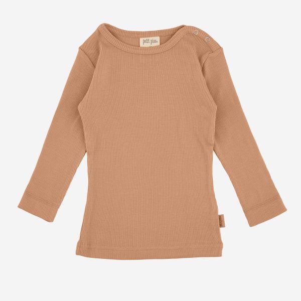 Baby und Kinder Langarm Shirt von Petit Piao aus Modal in camel