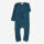 Baby Schlafanzug von Organic by Feldman aus Bio-Baumwolle in petrol-blau