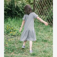 Kinder Musselin Kleid von People Wear Organic aus Bio-Baumwolle in khaki 5