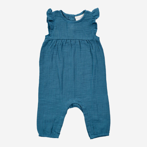 Baby Musselin Overall Marli Butterfly von Sense Organics aus Bio-Baumwolle in deep ocean