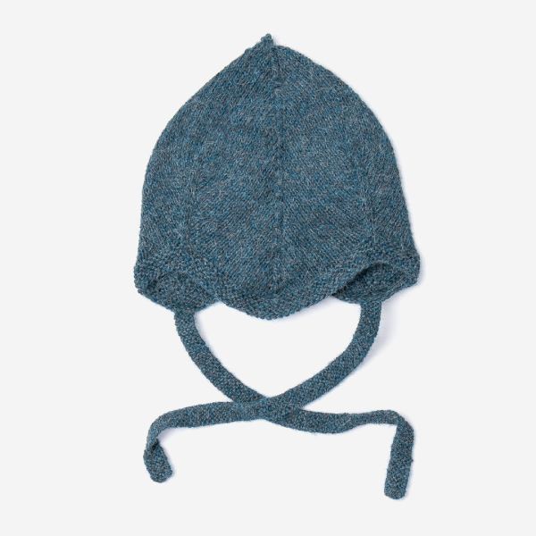 Babymütze Pilot Cap von My Alpaca aus Alpakawolle in taubenblau