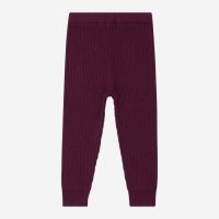 Strickleggings YUMA von Sense Organics aus Bio-Baumwolle in aubergine Rückansicht