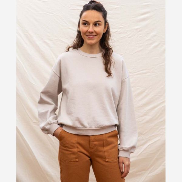 Damen Sweatshirt Malo von Matona aus Bio-Baumwolle in pale clay 2 4